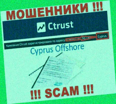 Осторожнее internet-мошенники СТраст расположились в оффшорной зоне на территории - Cyprus