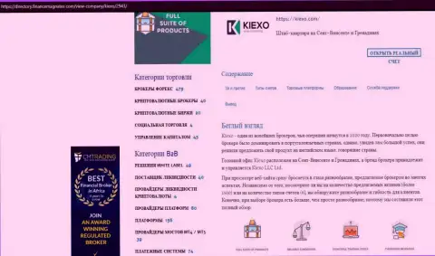 Статья про ФОРЕКС дилинговый центр KIEXO представлена на сайте Directory FinanceMagnates Com