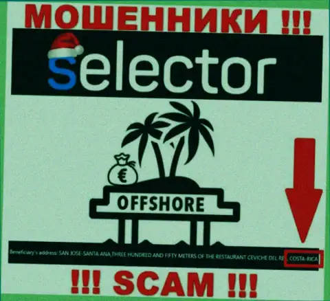 Из SelectorCasino деньги возвратить нереально, они имеют оффшорную регистрацию - COSTA-RICA