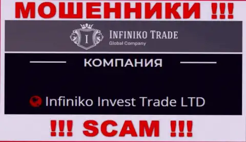 Infiniko Invest Trade LTD - это юридическое лицо internet лохотронщиков Инфинико Инвест Трейд ЛТД