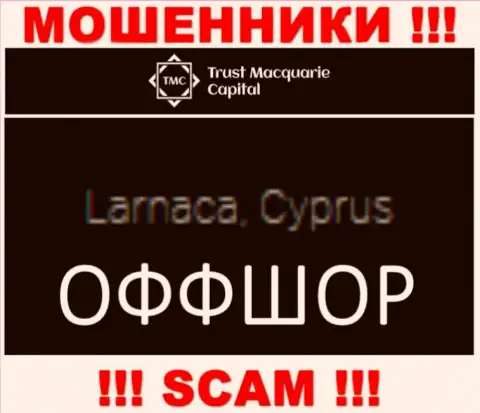 Trust-M-Capital Com базируются в оффшорной зоне, на территории - Cyprus