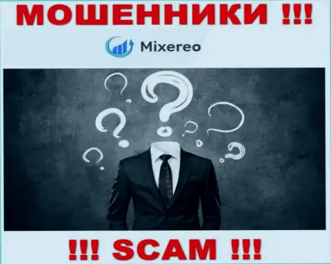 Информации о лицах, которые управляют Mixereo в глобальной интернет сети найти не удалось