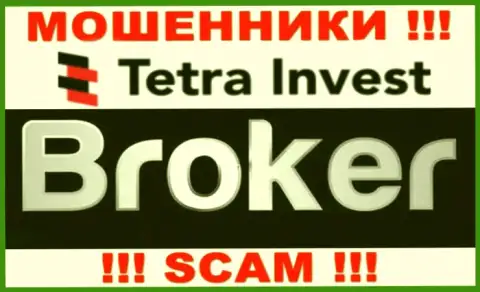 Broker - это область деятельности мошенников Tetra Invest
