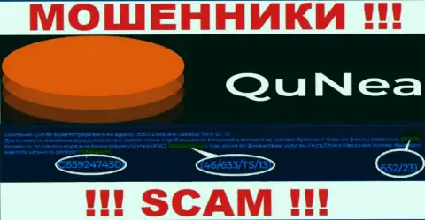 Обманщики QuNea Com не прячут лицензию на осуществление деятельности, показав ее на сайте, но будьте очень бдительны !