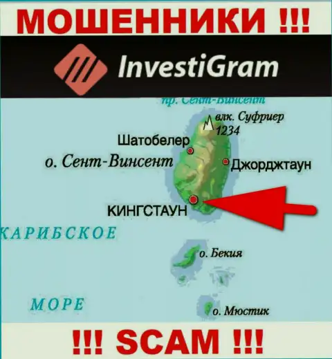 У себя на сайте Investi Gram указали, что они имеют регистрацию на территории - Сент-Винсент и Гренадины
