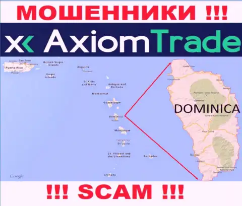 На своем портале Axiom-Trade Pro написали, что зарегистрированы они на территории - Commonwealth of Dominica
