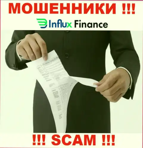 InFluxFinance не смогли получить лицензии на ведение своей деятельности - это МОШЕННИКИ