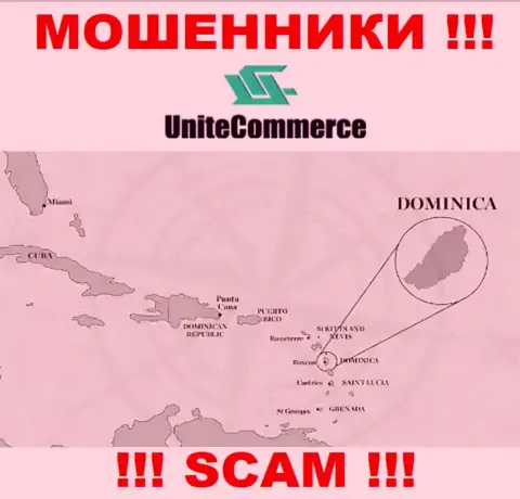 UniteCommerce World зарегистрированы в офшорной зоне, на территории - Доминика