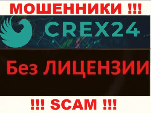 У шулеров Crex 24 на веб-портале не представлен номер лицензии конторы !!! Будьте крайне осторожны