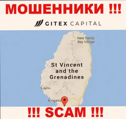 На своем сайте Gitex Capital написали, что они имеют регистрацию на территории - St. Vincent and the Grenadines