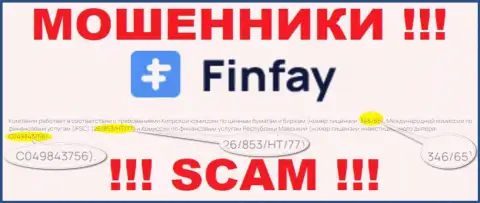 На сайте ФинФай приведена их лицензия, но это настоящие мошенники - не доверяйте им