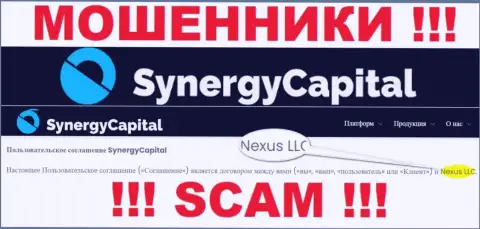 Юр. лицо, управляющее internet-мошенниками Synergy Capital - Nexus LLC