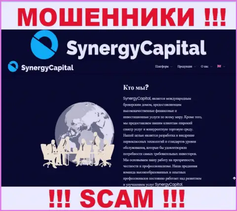 Что касается сферы деятельности Synergy Capital (Брокер) - очевидно надувательство
