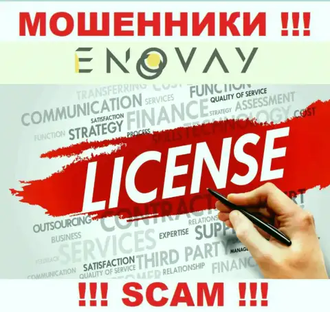 У конторы EnoVay Info не имеется разрешения на осуществление деятельности в виде лицензии на осуществление деятельности - это ВОРЫ