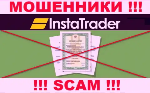 У мошенников Insta Trader на информационном портале не приведен номер лицензии на осуществление деятельности компании ! Будьте очень бдительны