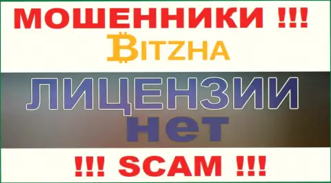 Мошенникам Bitzha24 Com не дали лицензию на осуществление деятельности - прикарманивают вложенные деньги