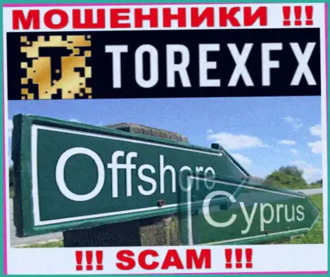 Юридическое место регистрации TorexFX Com на территории - Cyprus
